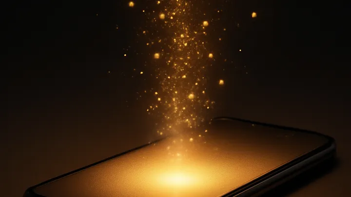 8666BET COM Modern phone with glowing screen